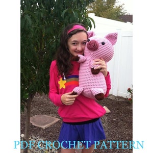 Crocheted Pig Pillow Plus Amigurumi Pig PDF Pattern