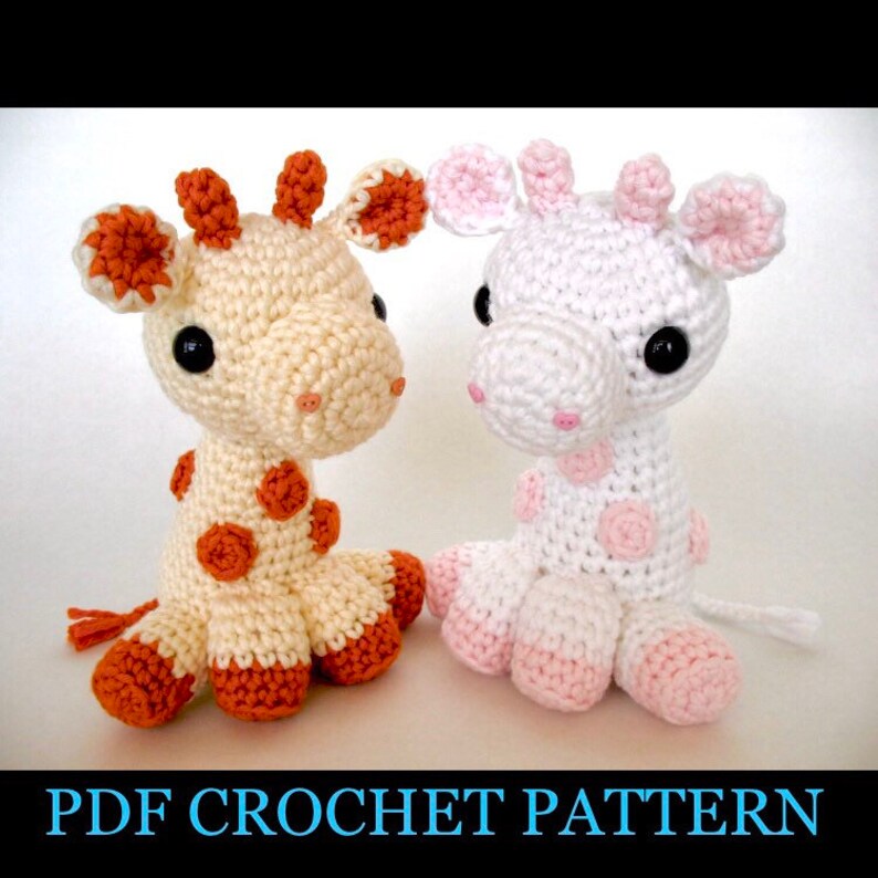 Crocheted Baby Giraffe PDF Pattern image 1