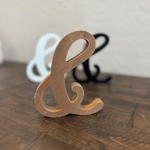 Set of 3 - Ampersand Table Decor - Stylish and Rustic Home Accent