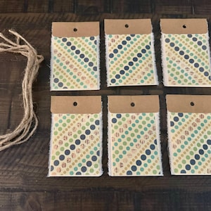 Tag and Twine Collection - Colorful Circle Gift Tags - Set of 6 Handmade Large Gift Tags for Any Gifting Occasion
