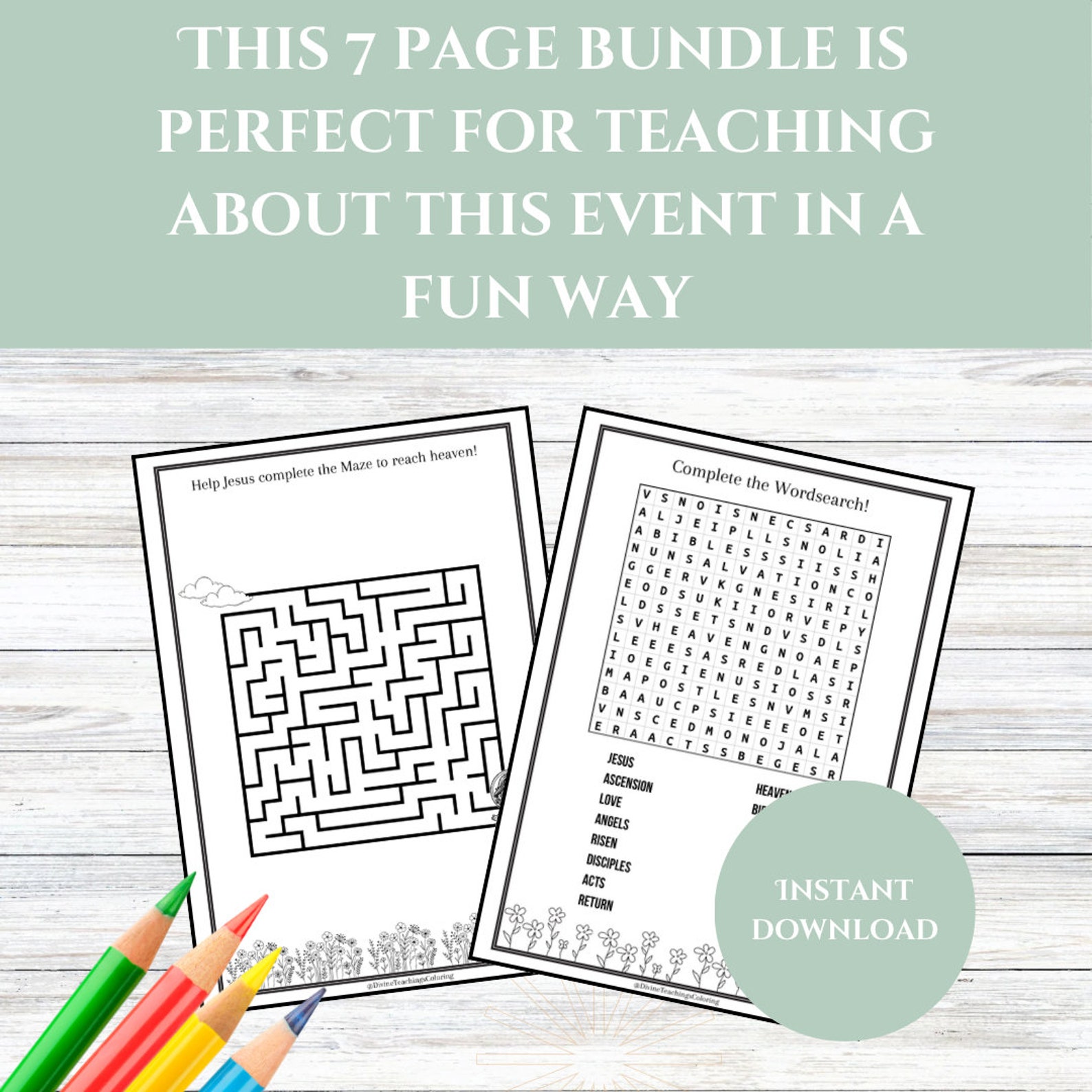 Jesus’ Ascension | Printable Coloring Pages | Christian Kids Coloring ...