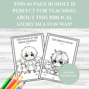 The Story of Cain and Abel | Printable Coloring Pages | Christian Kids