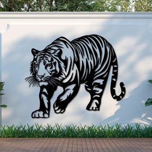 Tiger Metal Wall Art, Wild Life Metal Art, Man Cave Gift, Wildlife Wall Art, Year Of The Tiger, Tiger Metal Decor, Gifts For Man Cave Decor