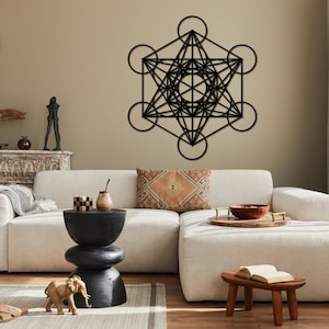 Metatron Metal Wall Decor, Metatron Decor, Sacred Geometry Wall Art, Metatron Wall Art, Geometric Metatron&#39;S Cube Art , Metal Wall Decor