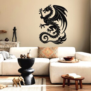 Dragon Metal Wall Art, Dragon Metal Sing, Metal Wall Art, Metal Wall Decor, Flying Dragon Metal Art, Dragon Yard Art, Living Room Wall Art