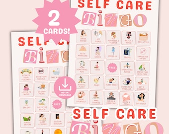 Self Care Bingo / Gioco terapeutico / Self Care stampabile / Consapevolezza della salute mentale / Mindfulness Bingo / Attività di cura personale / Modificabile in Canva