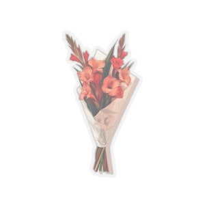 August Flowers, Bouquet of Flowers Sticker, Stickers, Gift Stickers ...