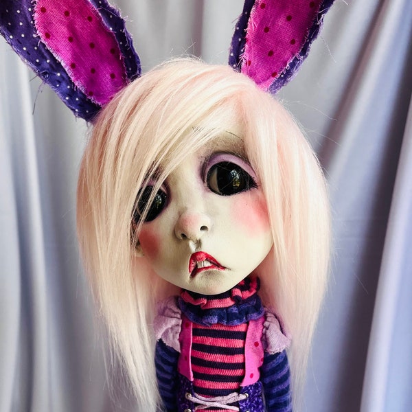 Loopyboopy OOAK Art Doll Easter Bunny Rabbit Bouncy Bella