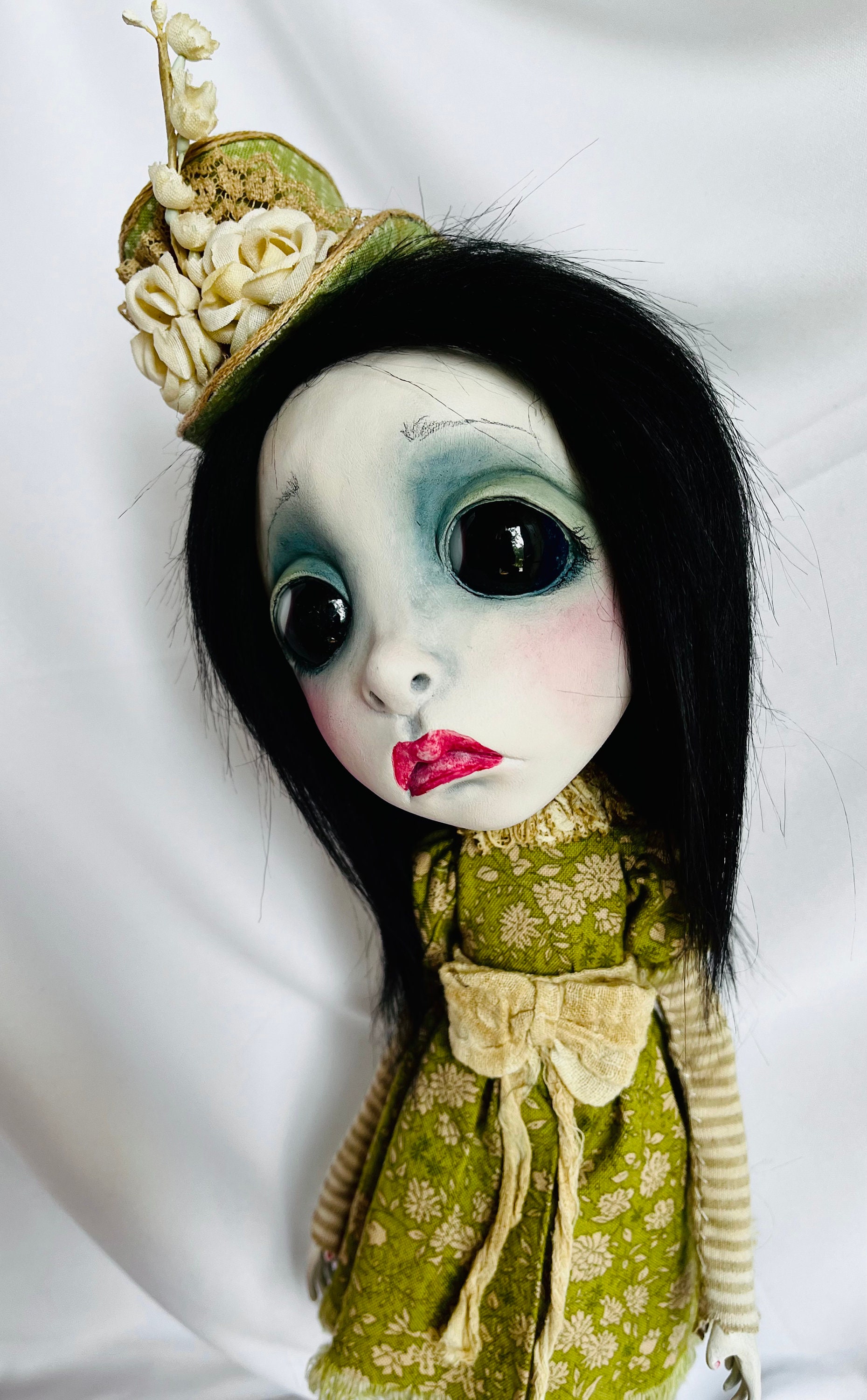 Loopyboopy Gótico OOAK Espeluznante linda muñeca de arte Aileen - Etsy  México, image size:1859x3000