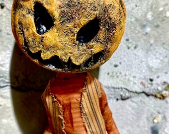 Pesky Pete Pumpkinhead Loopyboopy Art Doll Halloween Pumpkin scary creepy