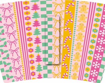 Christmas Preppy Stripes Cup Sleeve 32oz-40oz