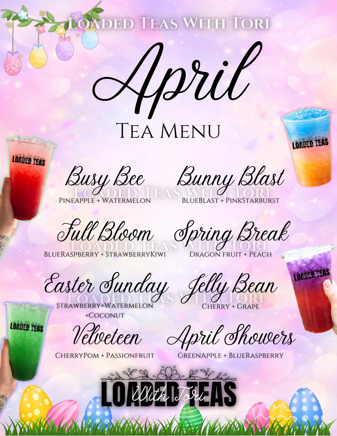 April Tea MENU & RECIPES ONLY - Etsy