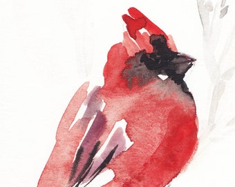 Cardinal Watercolor Art Print