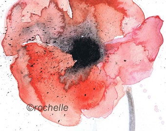 Red Poppy card