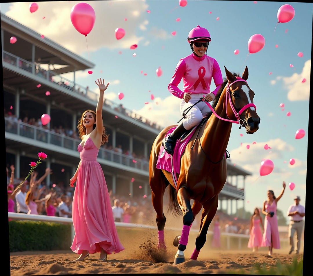 Horse Racing Event, Pink Ribbon Theme, Digital Download, 20oz Tumbler ...