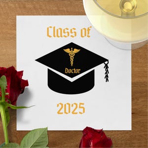 Class of 2025 Doctor Graduation Servet, Graduation Party Decor, Medical School Graduation, Class of 2025 Servet, Doctor Graduation Gift