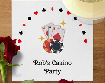 Custom Casino Napkin: Poker Night Party Decor