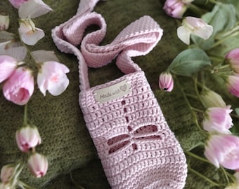 Patrón PDF de Libélula / Soporte para botella de agua y teléfono a crochet