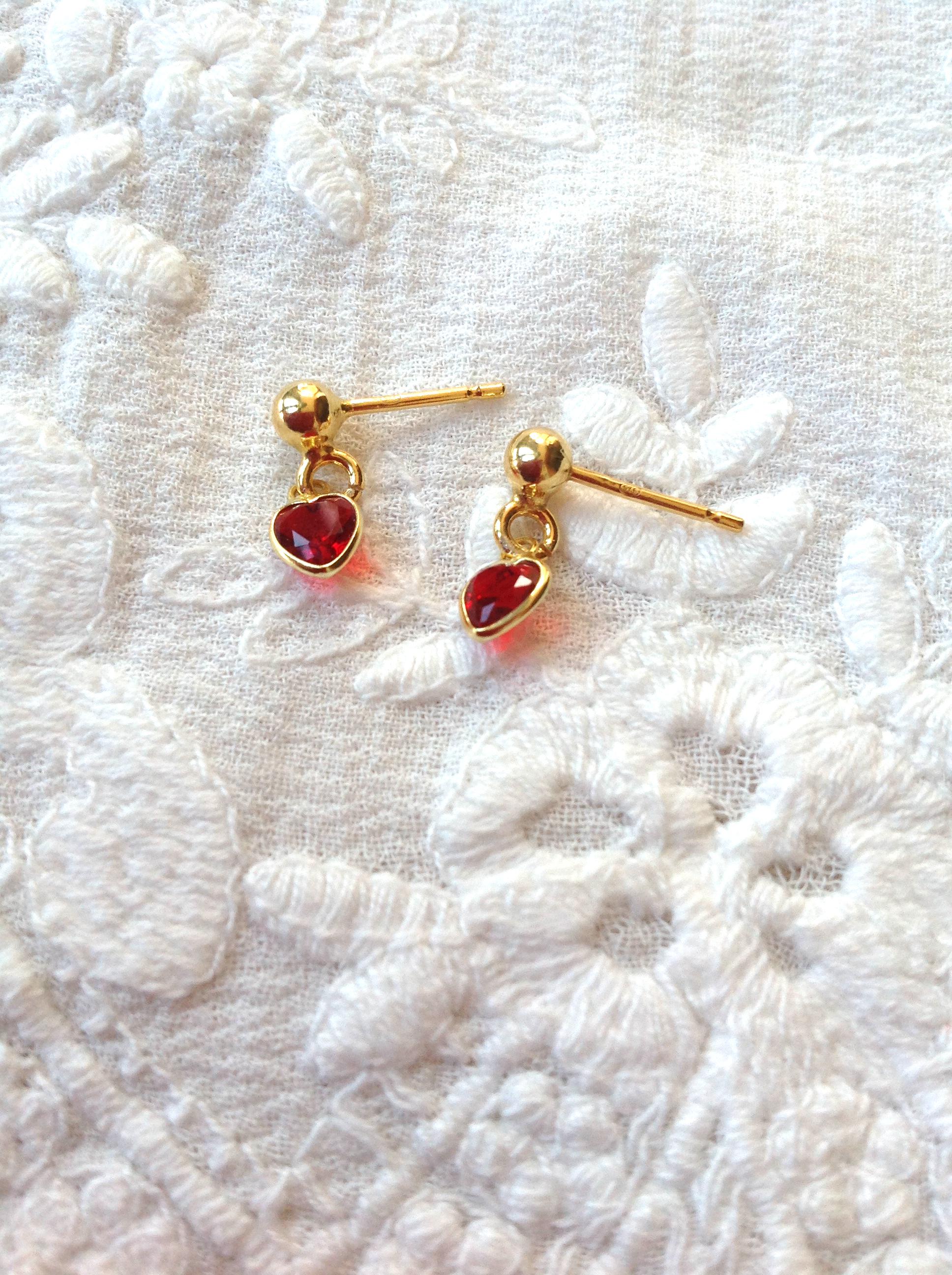Sandy + Rizzo Red Hot Heart Earrings main image 1