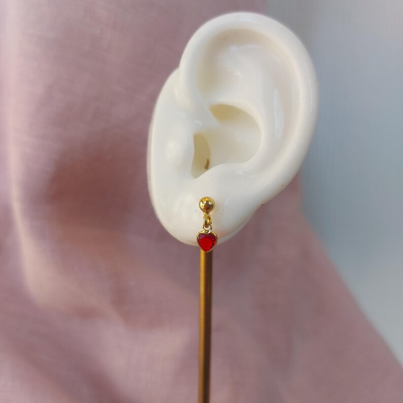 Sandy + Rizzo Red Hot Heart Earrings