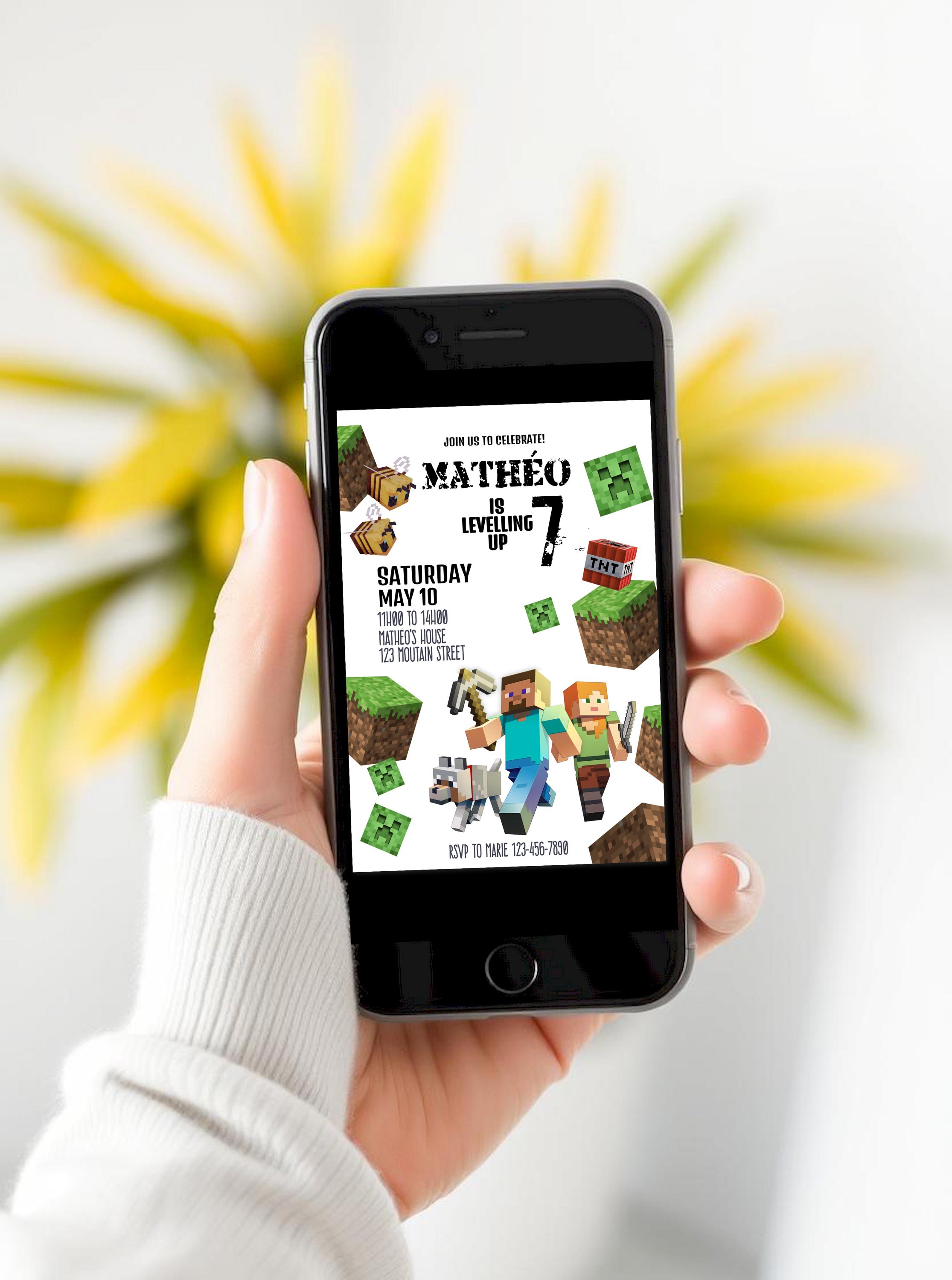 CORJL Editable Minecraft Birthday Template