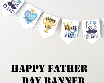 Father&#39;s day banner decoration , best dad / INSTANT DOWNLOAD