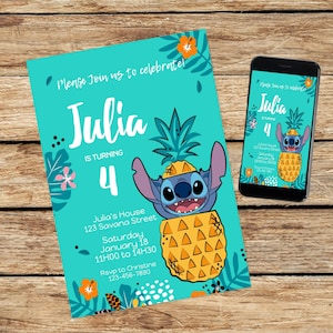 Editable Birthday Invitation template, printable Birthday Party Invitations, Digital kids party invitation template stitchh ST01