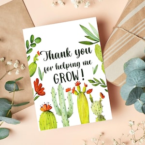 Printable Thank You Card for Daycare Teachers, Gift for Preschools, Kindergartens, Early Childhood Education, Instant Downloadable Fold