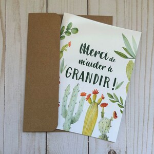 Carte cadeau professeur professeure éducatrice garderie, Carte de remerciement, cadeau fin d'année scolaire, présent, carte de voeux image 3