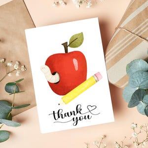 Printable Thank You Card for Daycare Teachers, Gift for Preschools, Kindergartens, Early Childhood Education, Instant Downloadable Fold