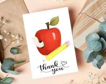 Printable Thank You Card for Daycare Teachers, Gift for Preschools, Kindergartens, Early Childhood Education, Instant Downloadable Fold