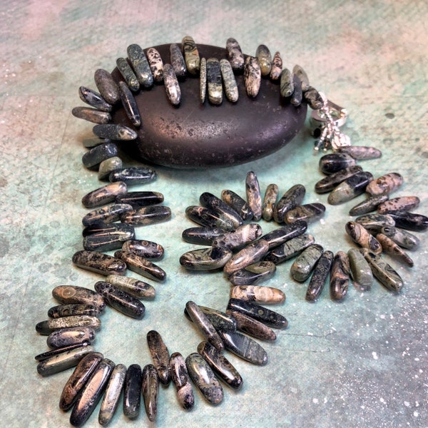 spiky semi-precious gemstone jewelry - eclectic statement necklace - great gift idea - TIDE POOLS necklace - all occasion jewelry