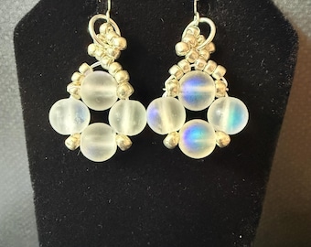 Four Leaf Clover Earrings | Aura Crystals | 14kt Gold Filled Earwires