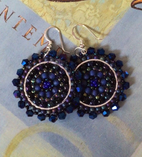 Small Beaded Earrings Crystal Seed Bead Earrings - Etsy