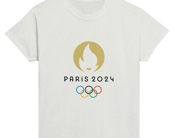 Kinder T-shirt Olympische Spelen Parijs 2024 - Bedrukte T-shirts voor de Olympische Spelen - Kinderkleding - Kinderkleding - Geschenken - Gepersonaliseerde geschenken