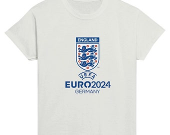 Camiseta de aficionado de la Eurocopa 2024 de Inglaterra para niños, UEFA EURO 2024