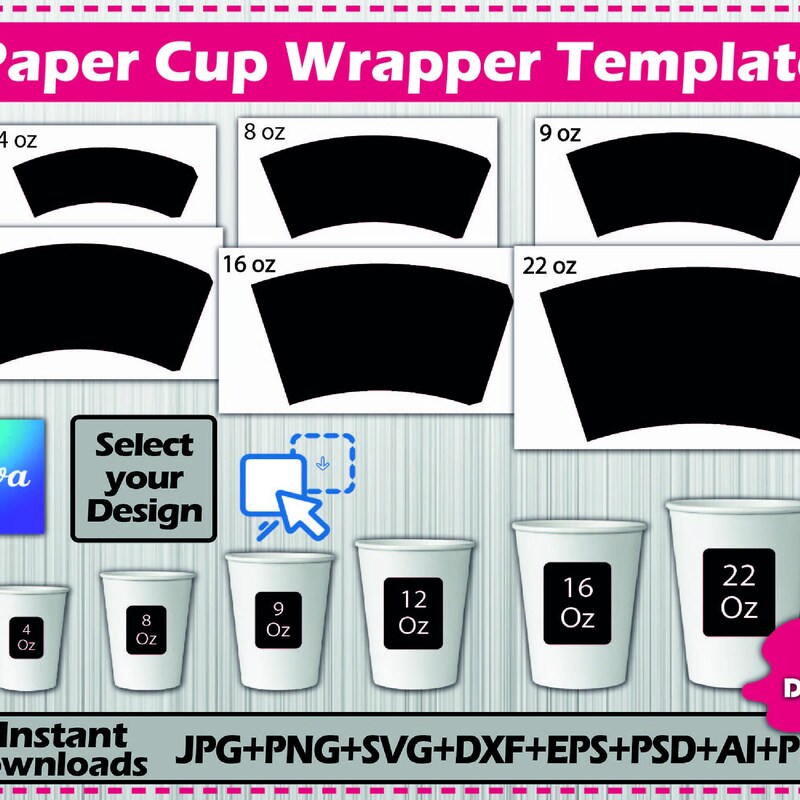 Coffee Cup Template - Etsy
