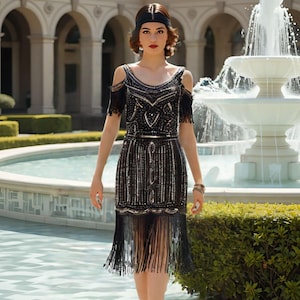 1920s Flapper Gatsby Dress, Handmade Downton Abbey Dress, Vintage Party Dress, Evening Dress, Retro Flapper Dress, Art Deco Gatsby Dress
