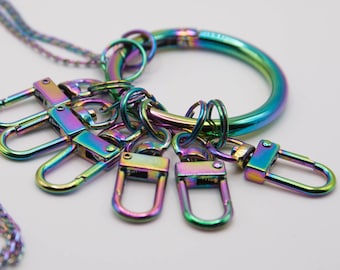 Rainbow Maker&#39;s Tool Ring Knitting Tool Ring Clip-on Ring Chatelaine