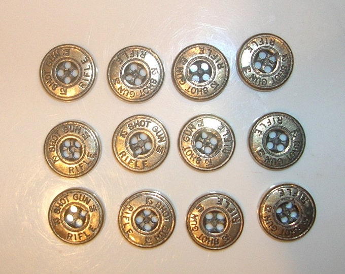 12 Gauge Shotgun Shell Buttons Set of 12 | Etsy