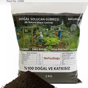 Röd Wigglers maskgjutning - 100 % naturligt gödselmedel - 2 kg (4 liter)
