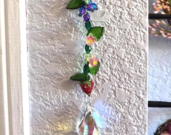 Sparkling Berries Beaded Suncatcher gift for mom gifts for grandma gift for gardener