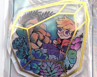 Trigun Vash Seed Terrarium Keychain
