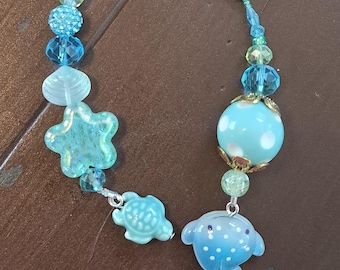 Whale Shark Sea Turtle Ocean Purse Decoration Bag Charm Keychain Gift for girlfriend