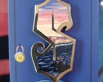 Serenity - Universal Cool S enamel pin sunset ocean pretty beautiful waves sea The S Thing