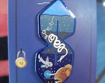 abySs- Universal Cool S enamel pin fish deep sea ocean scary The S Thing
