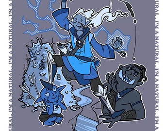 D&D - Natural 20 Print Dungeons and Dragons Nat 20 DND Art print