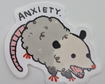 Anxiety Possum Vinyl Sticker