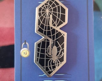 enSnared - Universal Cool S enamel spider web creepy scary Halloween spooky goth The S Thing