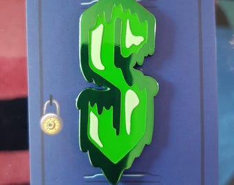 ectoplaSm - Glow in the dark Universal Cool S enamel pin slime green spooky The S Thing